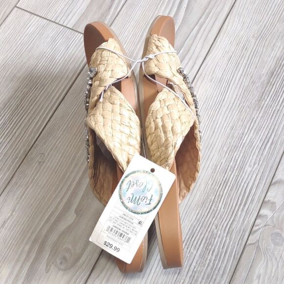 a new day Beige Braided Sandals with Embellishments - Picture 5 of 9